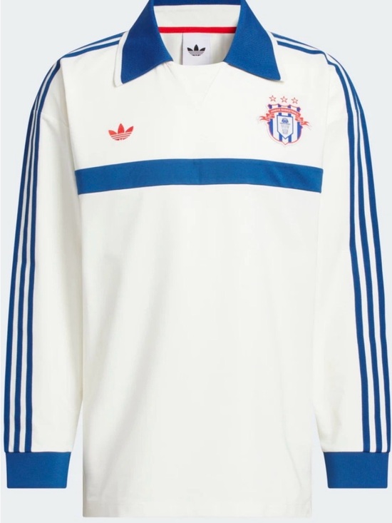 adidas Other - Adidas Originals Rugby Polo Shirt Off White Long Sleeve Loose Fit KB7521 Sz XL